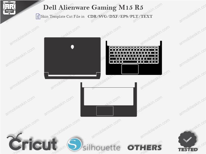 Dell Alienware Gaming M15 R5 Skin Template Vector
