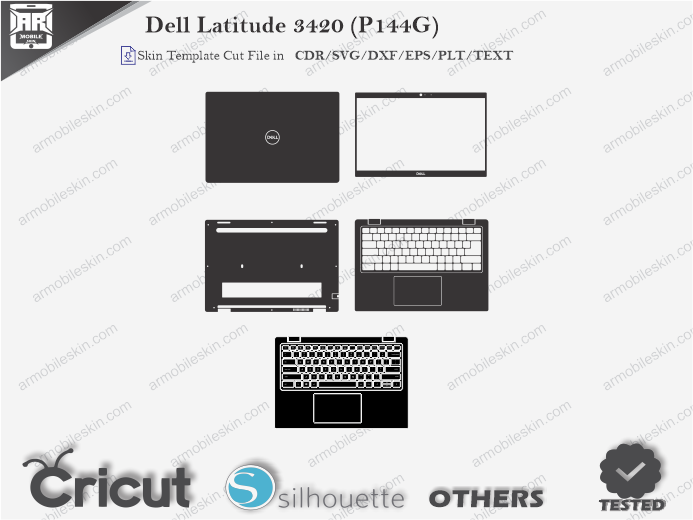Dell Latitude 3420 (P144G) Skin Template Vector