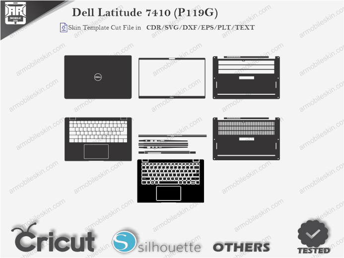 Dell Latitude 7410 (P119G) Skin Template Vector