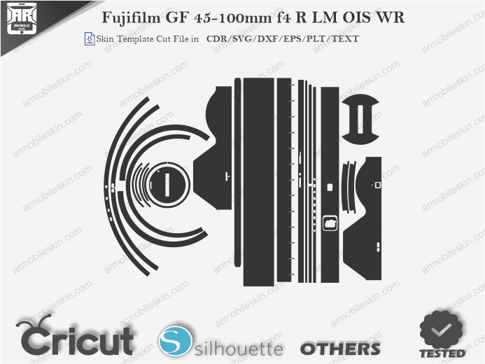 Fujifilm GF 45-100mm f4 R LM OIS WR Skin Template Vector