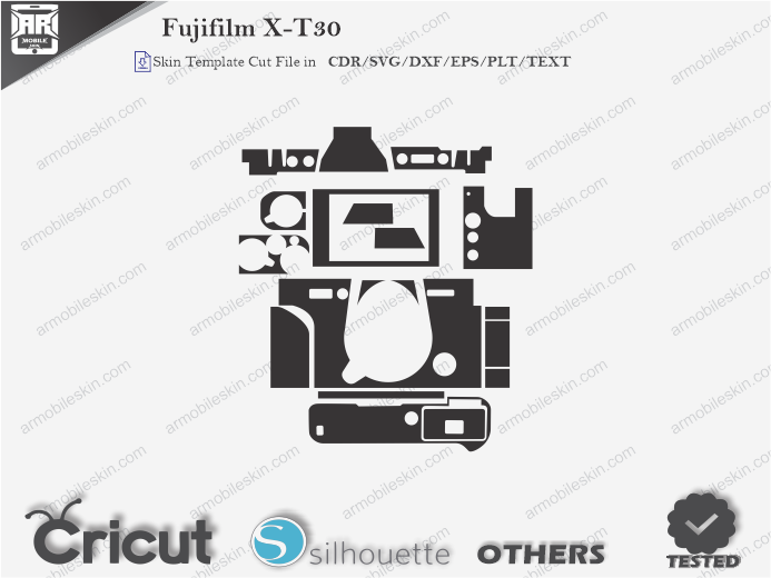 Fujifilm X-T30 Skin Template Vector