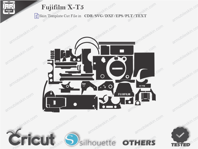 Fujifilm X-T5 Skin Template Vector