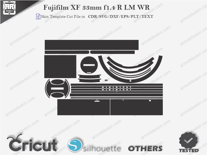 Fujifilm XF 33mm f1.4 R LM WR Skin Template Vector
