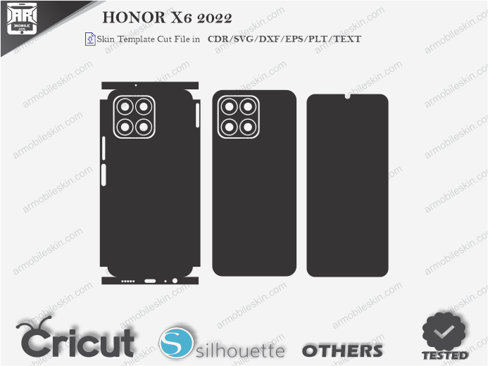 HONOR X6 2022 Skin Template Vector