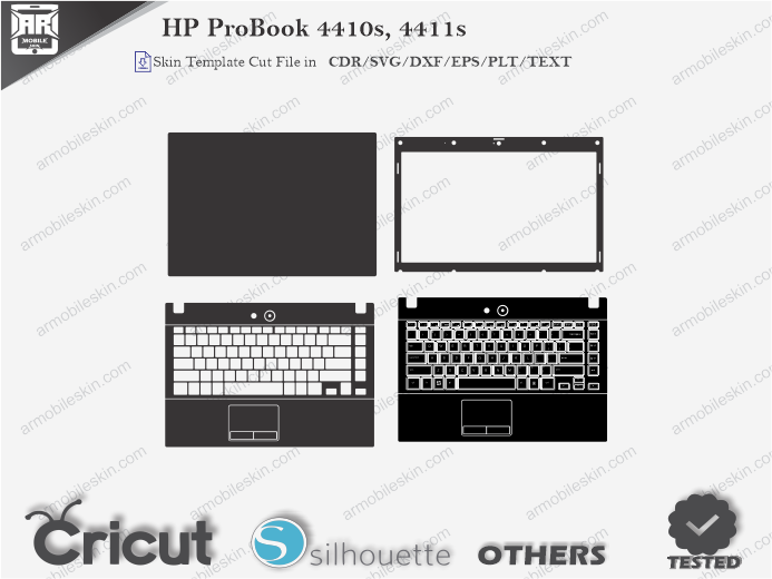 HP ProBook 4410s, 4411s Skin Template Vector