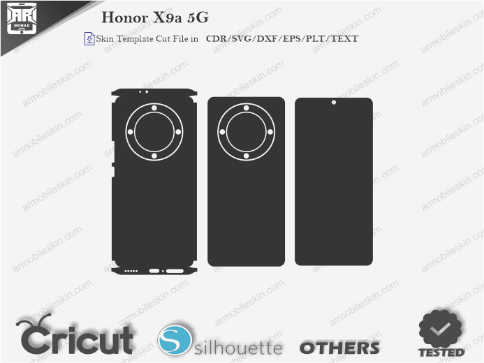 Honor X9a 5G Skin Template Vector