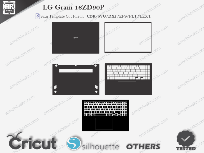 LG Gram 16ZD90P Skin Template Vector