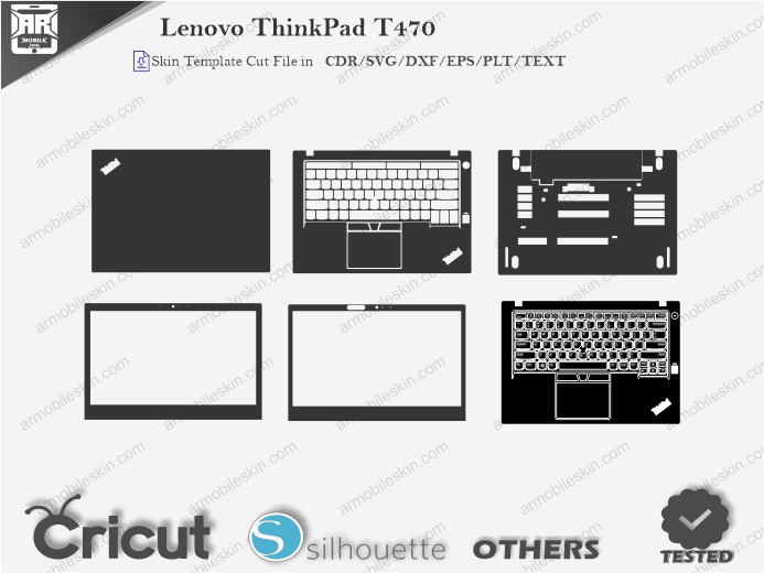 Lenovo ThinkPad T470 Skin Template Vector