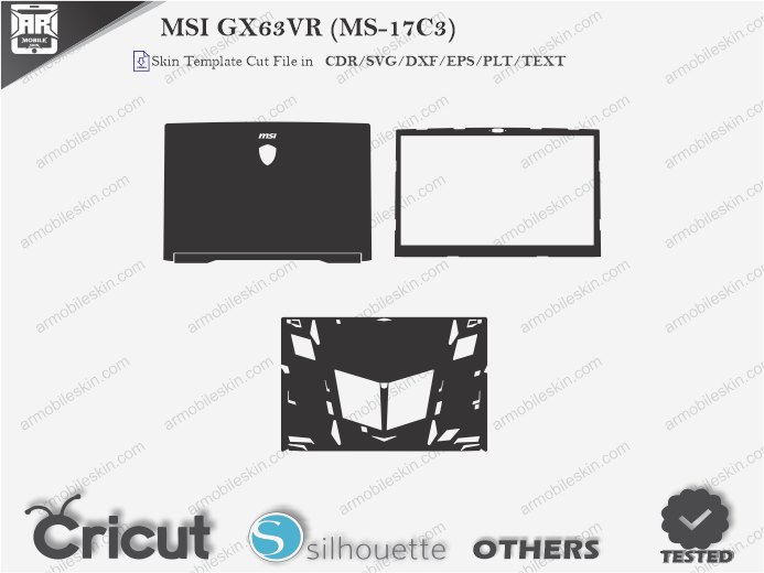 MSI GX63VR (MS-17C3) Skin Template Vector