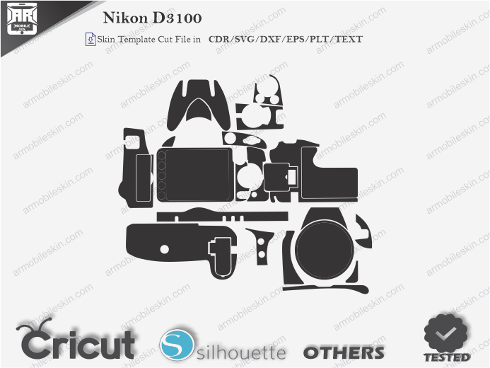Nikon D3100 Skin Template Vector