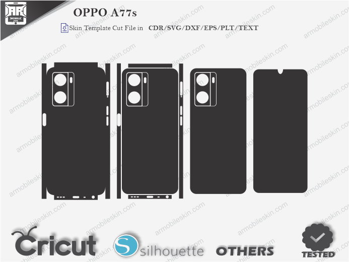 OPPO A77s Skin Template Vector