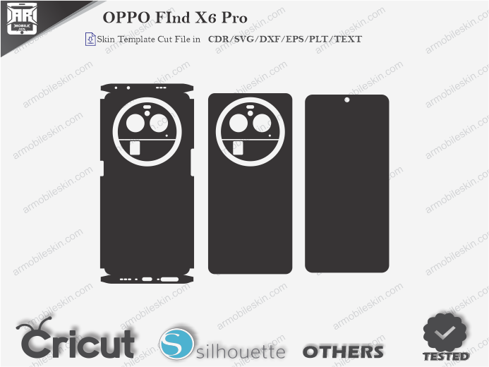 OPPO FInd X6 Pro Skin Template Vector