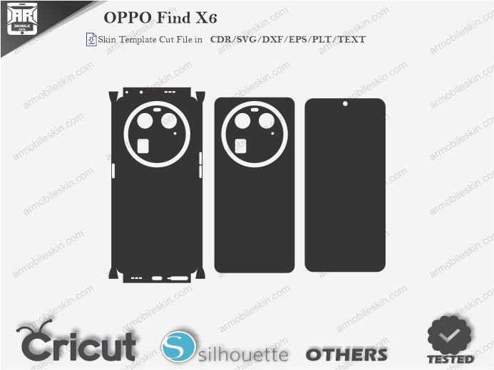 OPPO Find X6 Skin Template Vector