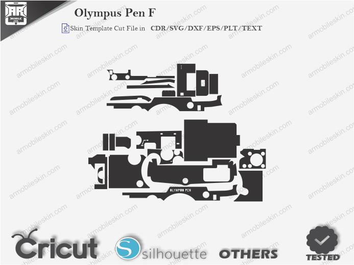 Olympus Pen F Skin Template Vector