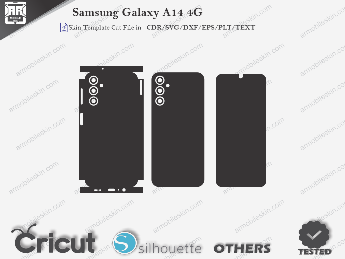 Samsung Galaxy A14 4G Skin Template Vector