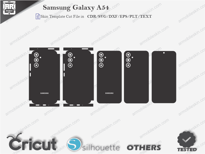 Samsung Galaxy A54 Skin Template Vector
