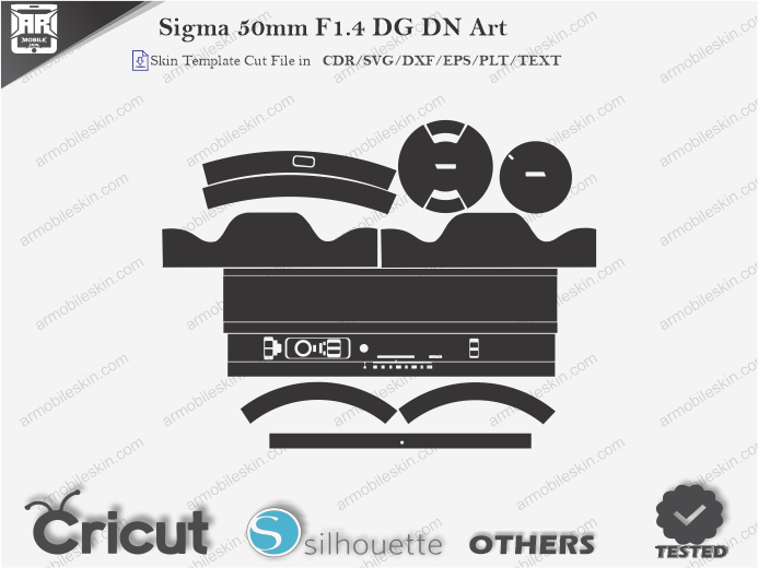 Sigma 50mm F1.4 DG DN Art Skin Template Vector