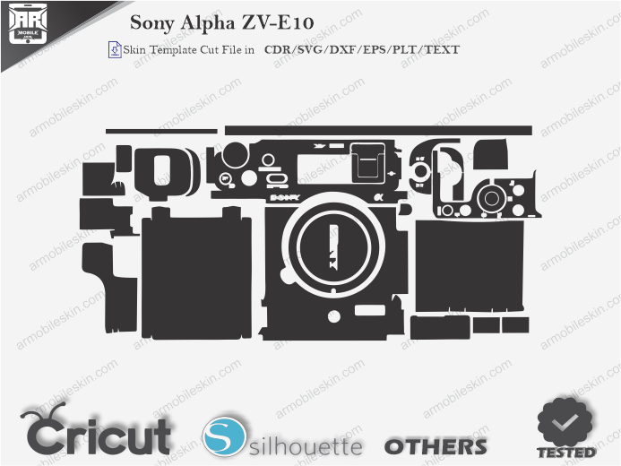 Sony Alpha ZV-E10 Skin Template Vector