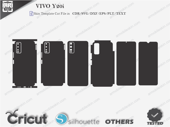 VIVO Y20i Skin Template Vector