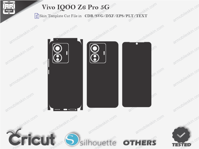 Vivo IQOO Z6 Pro 5G Skin Template Vector