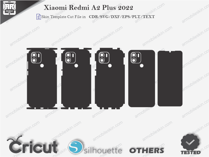 Xiaomi Redmi A2 Plus 2022 Skin Template Vector