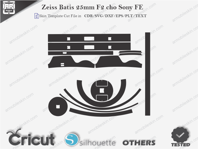 Zeiss Batis 25mm F2 cho Sony FE Skin Template Vector