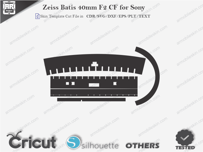 Zeiss Batis 40mm F2 CF for Sony Skin Template Vector