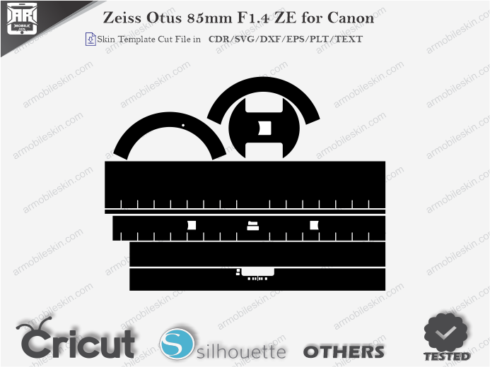 Zeiss Otus 85mm F1.4 ZE for Canon Skin Template Vector