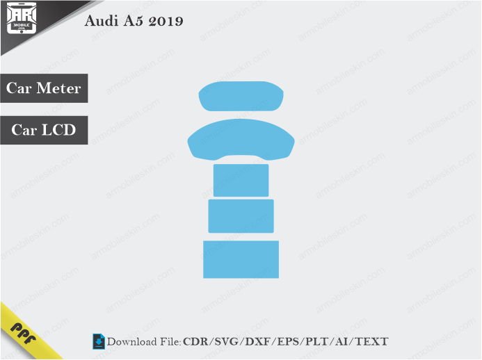 Audi A5 2019 screen Cut Template