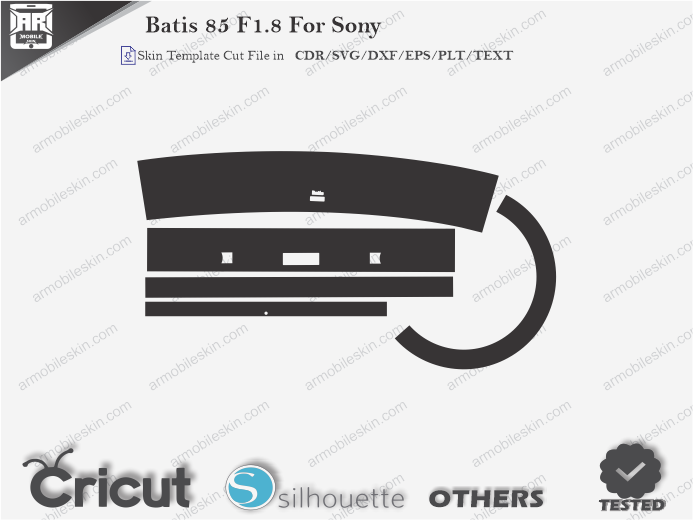 Batis 85 F1.8 For Sony Skin Template Vector