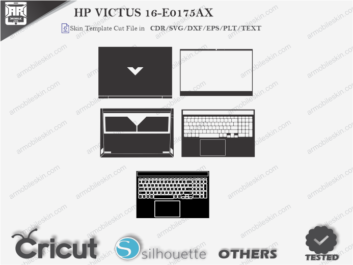 HP VICTUS 16-E0175AX Skin Template Vector
