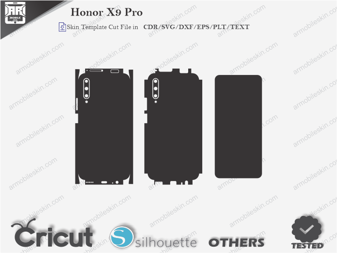 Honor X9 Pro Skin Template Vector