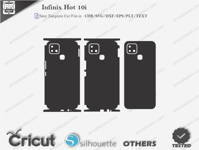 Infinix Hot 10i Skin Template Vector