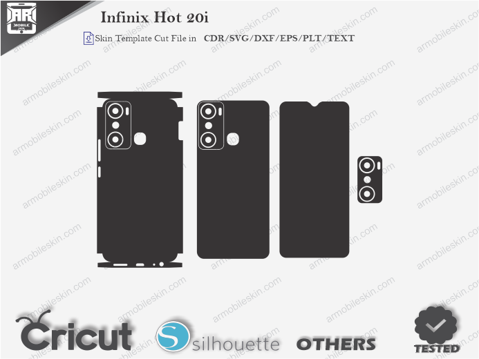 Infinix Hot 20i Skin Template Vector