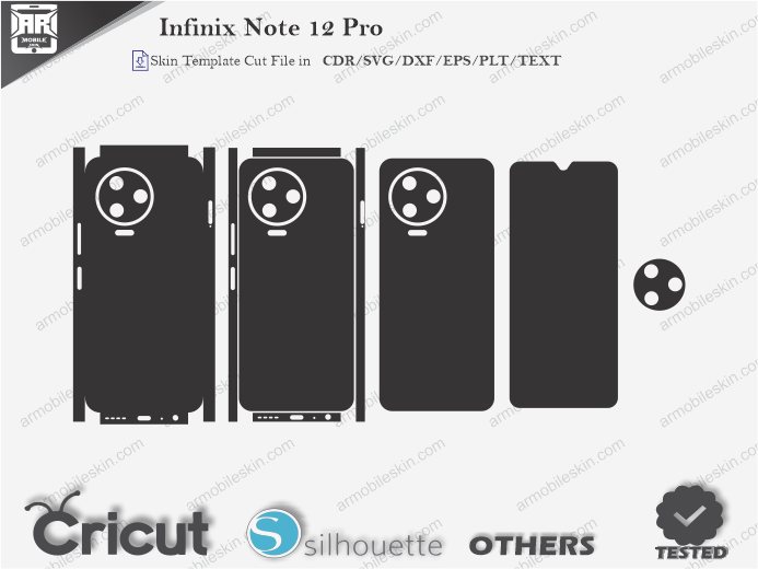Infinix Note 12 Pro Skin Template Vector