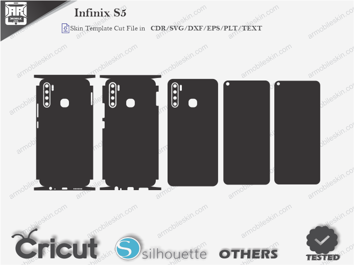 Infinix S5 Skin Template Vector