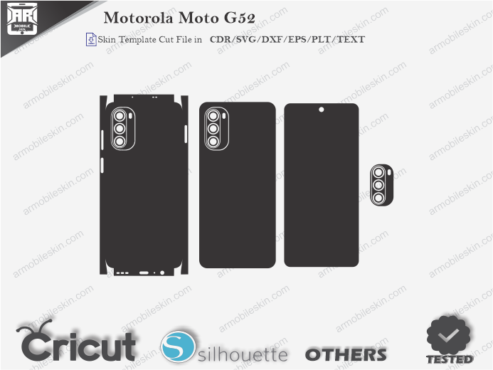 Motorola Moto G52 Skin Template Vector