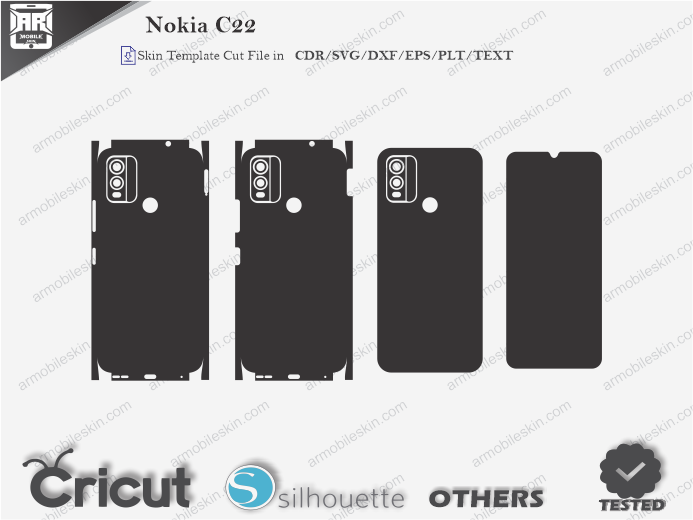 Nokia C22 Skin Template Vector