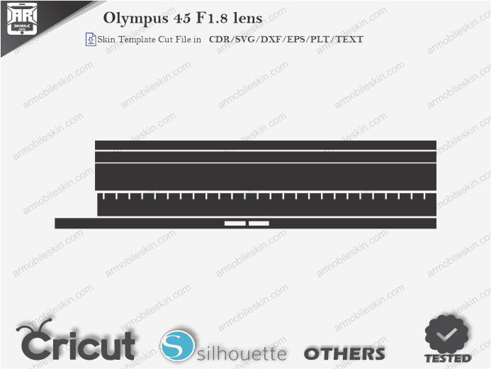 Olympus 45 F1.8 lens Skin Template Vector