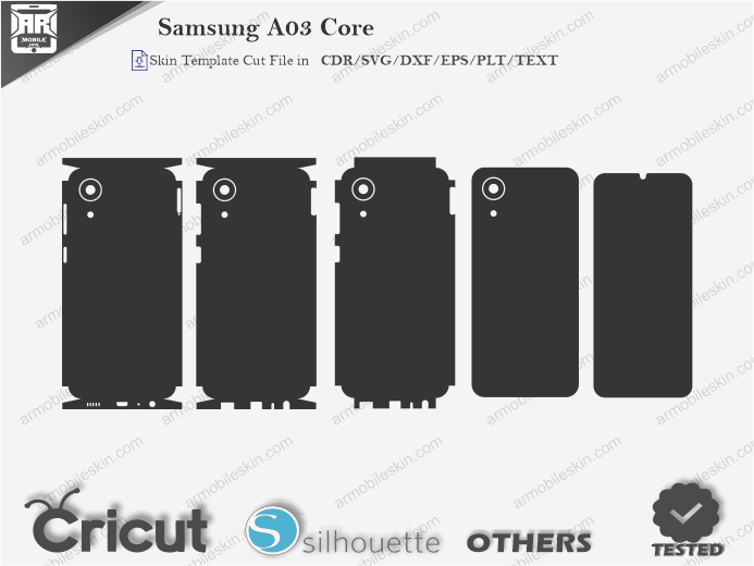 Samsung A03 Core Skin Template Vector