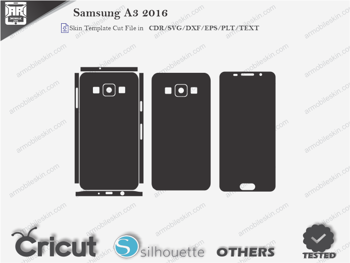 Samsung A3 2016 Skin Template Vector