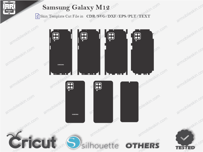 Samsung Galaxy M12 Skin Template Vector
