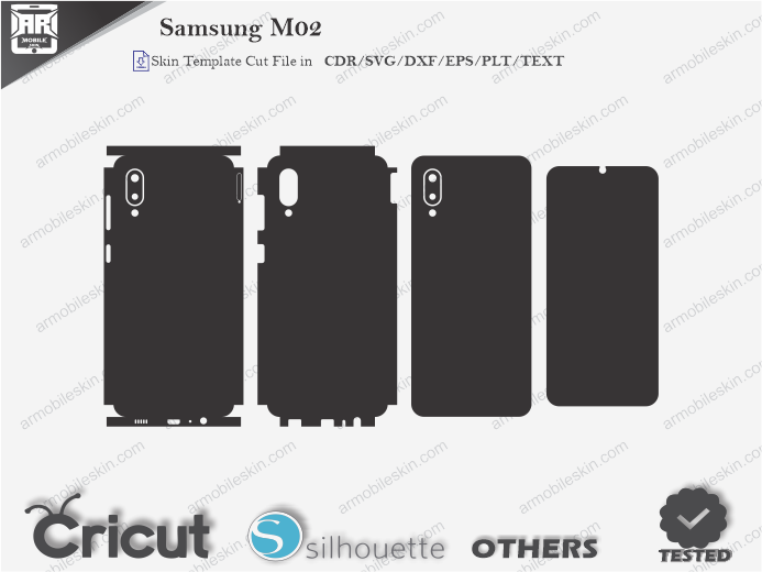 Samsung M02 Skin Template Vector