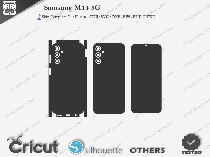 Samsung M14 5G Skin Template Vector