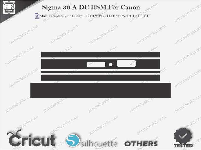 Sigma 30 A DC HSM For Canon Skin Template Vector