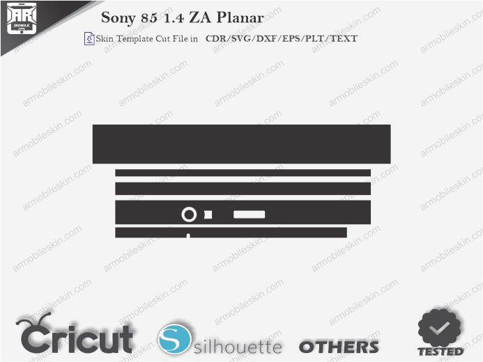 Sony 85 1.4 ZA Planar Skin Template Vector