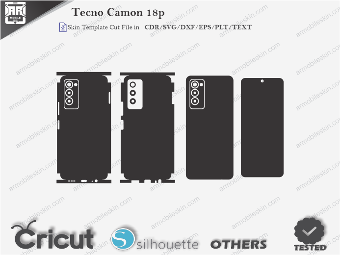 Tecno Camon 18p Skin Template Vector