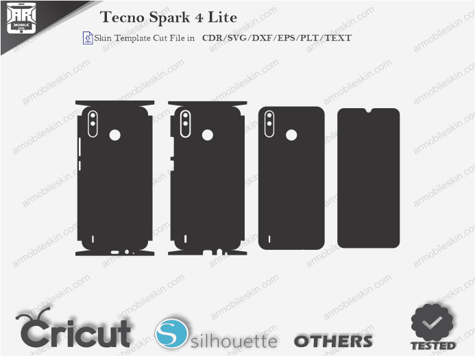 Tecno Spark 4 Lite Skin Template Vector