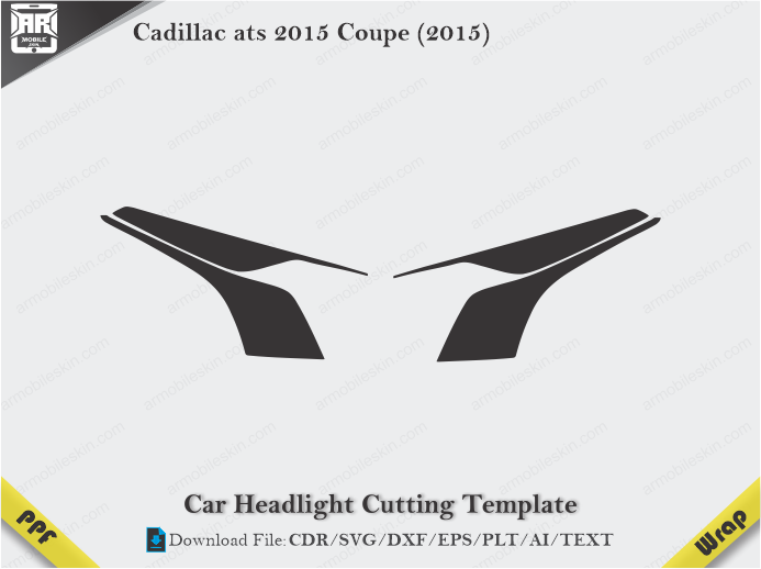 Cadillac ats 2015 Coupe (2015) Car Headlight Cutting Template
