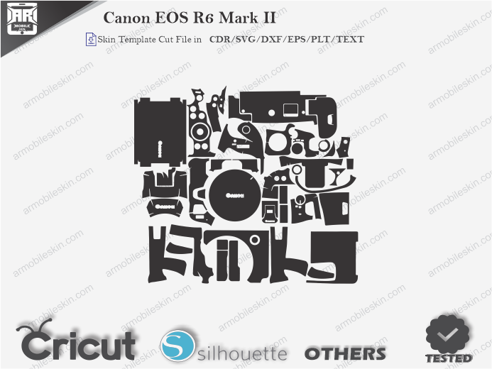 Canon EOS R6 Mark II Skin Template Vector